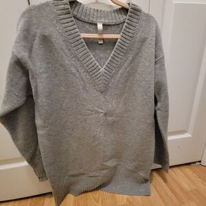 Athleta Wool Cashmere Blend V-Neck Tunic Sweater